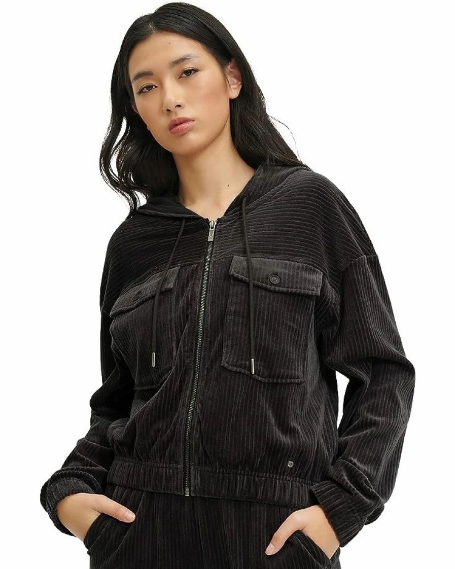 Clothing * | Ugg Julissa Knit Courduoy Bomber Jacket