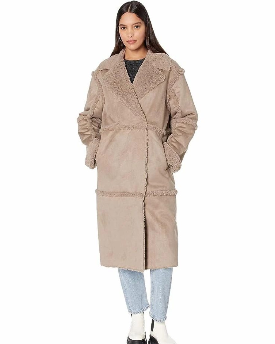 Clothing * | Ugg Takara Long Faux Twin Face Coat