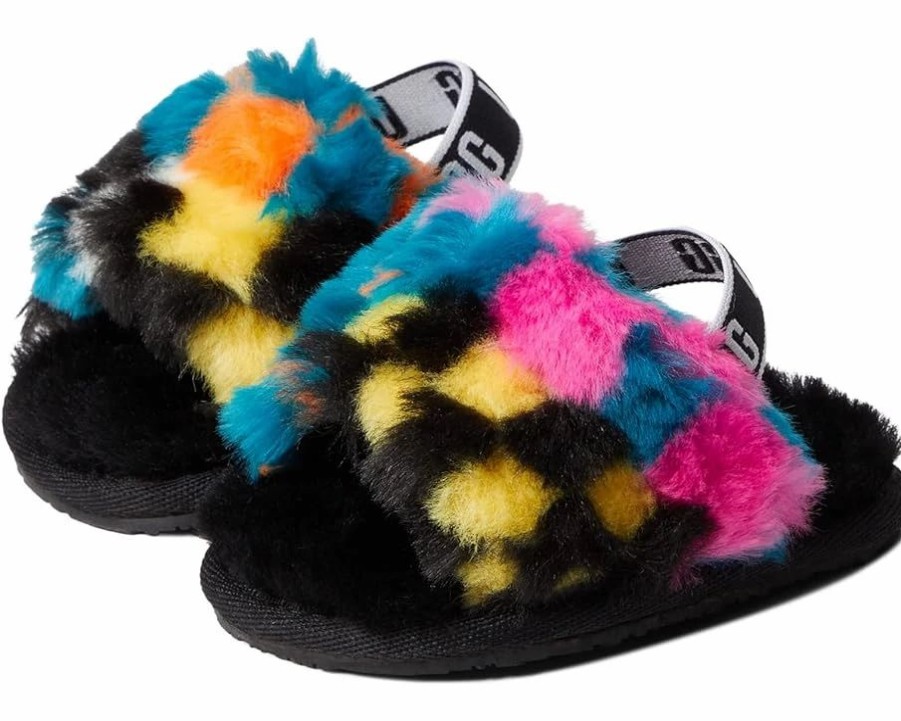 Slippers * | Ugg Kids Fluff Yeah Slide Checks (Infant/Toddler)